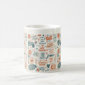 Die Decke der Doodle-Mauer: Kunst druckt nach Kaffeetasse (Mittel)