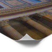 Die Decke des Pantheons in Rom, Italien. Poster (Ecke)