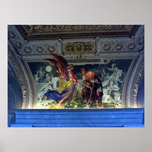 Die Decke im Vatikanmuseum in Rom Print Poster (Vorne)