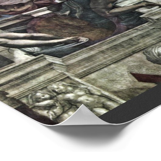 Die Deckenfreske in der Sixtinischen Kapelle Genes Poster (Ecke)