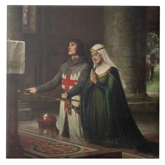 Die Dedication (der mittelalterliche Ritter und se Fliese (Vorderseite)