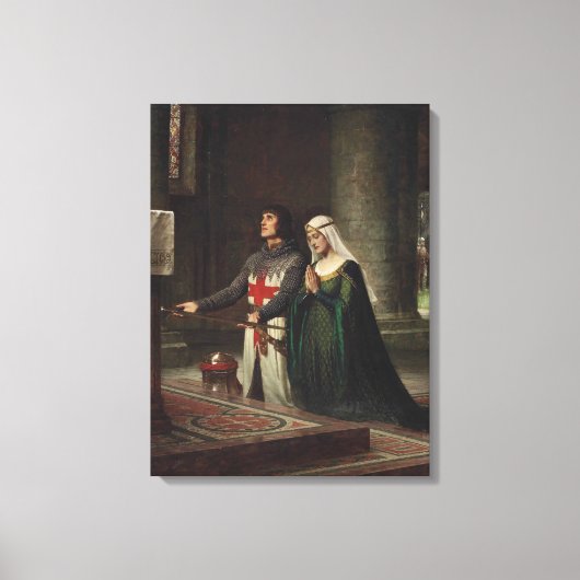 Die Dedication (der mittelalterliche Ritter und se Leinwanddruck (Vorderseite)