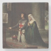 Die Dedication (Ritter und Frau im Mittelalter) Steinuntersetzer (Vorderseite)
