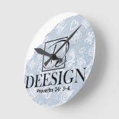 Die Deesign-Kollektiv-Schaltfläche Runde Wanduhr (Winkel)