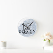 Die Deesign-Kollektiv-Schaltfläche Runde Wanduhr (Zuhause)
