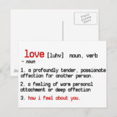die Definition der Liebe Postkarte (Vorne/Hinten)