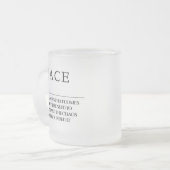 Die Definition der Mattierten Tasse des Friedens (Vorderseite Links)