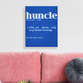 Die Definition des Begriffs "Mens Huncle" Leinwanddruck (Insitu (Wohnzimmer))