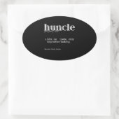 Die Definition des Begriffs "Mens Huncle" Ovaler Aufkleber (Tasche)