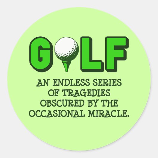 DIE DEFINITION DES GOLF RUNDER AUFKLEBER (Vorderseite)