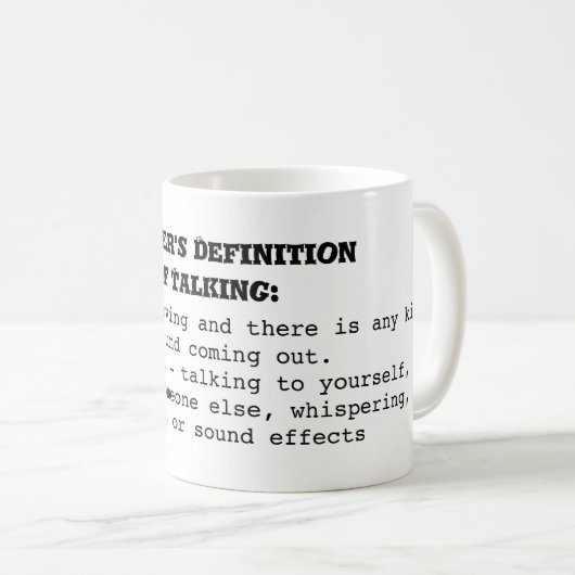 Die Definition des Lehrers der Unterhaltung Kaffeetasse (VorderseiteRechts)