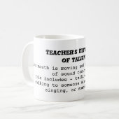 Die Definition des Lehrers der Unterhaltung Kaffeetasse (Vorderseite Links)