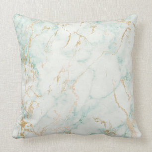 Die Dekoration aus weißem Marmor und grünem Glam a Kissen