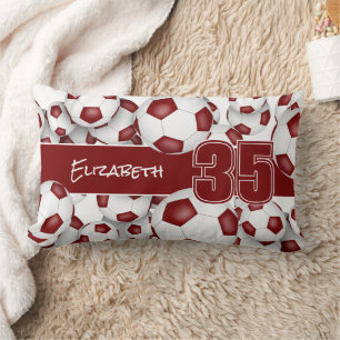 Die Dekoration der Fußballbälle in Mannschaftsfarb Lendenkissen