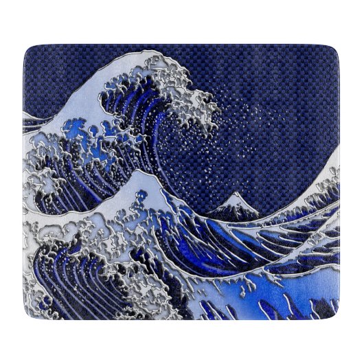 Die Dekoration der großen Hokusai-Wave-Chromfaser Schneidebrett (Vorderseite)