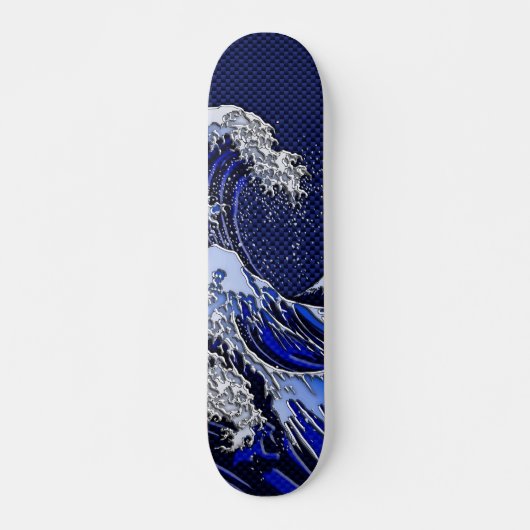 Die Dekoration der großen Hokusai-Wave-Chromfaser Skateboard (Vorne)