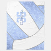 Die Dekoration der hellblauen Volleyballmädchen Fleecedecke (Vorderseite)