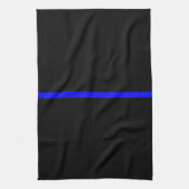 Die Dekoration der symbolträchtigen Thin Blue Line Geschirrtuch (Vertikal)