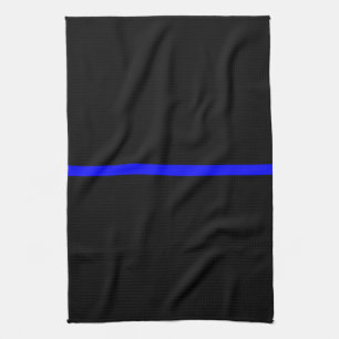 Die Dekoration der symbolträchtigen Thin Blue Line Geschirrtuch