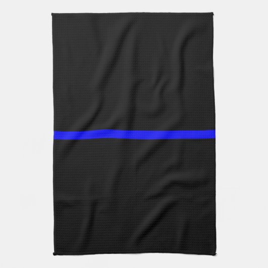 Die Dekoration der symbolträchtigen Thin Blue Line Geschirrtuch (Vertikal)