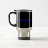 Die Dekoration der symbolträchtigen Thin Blue Line Reisebecher (Links)