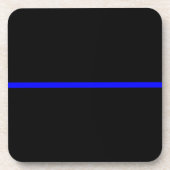 Die Dekoration der symbolträchtigen Thin Blue Line Untersetzer (Vorderseite)