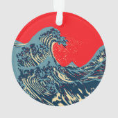 Die Dekoration des Great Hokusai Wave Pops (Rückseite)