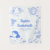 Die Dekoration des Junggeselinnen-Abschieds von Co Wandteppich (Vorderseite)