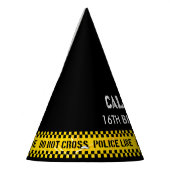 Die Dekoration des Party der Polizei darf nicht du Partyhütchen (Links)