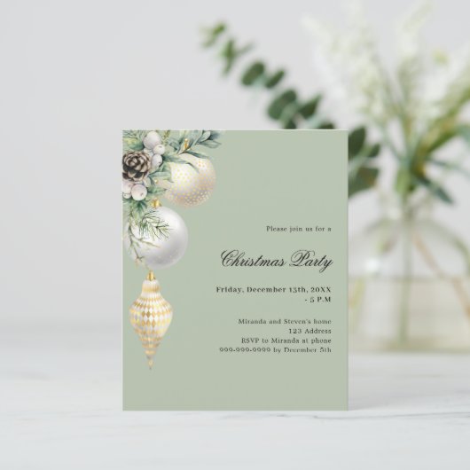 Die Dekoration in weißem Rot - Weihnachten - Party (Stehend Vorderseite)