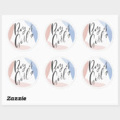 Die Dekoration moderner Geschlechterperspektive Runder Aufkleber (Blatt)