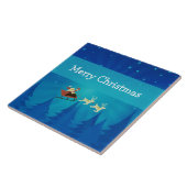 Die Dekorationsszene des Weihnachtsmannes Fliese (Seite)