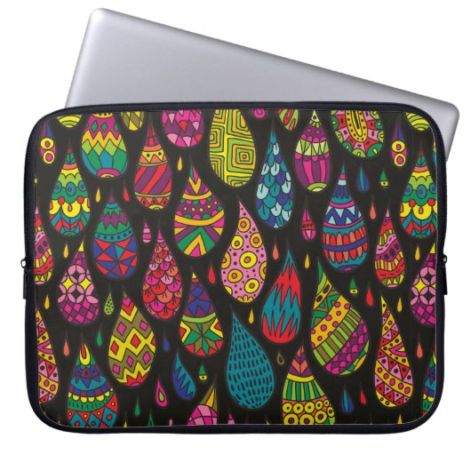 Die dekorative gemusterte senkt den nahtlosen Hint Laptopschutzhülle (Vorderseite)