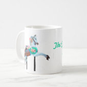 "DIE DEKORATIVE TASSE DES CAROUSEL HORSE" KAFFEE-T (Vorderseite Links)