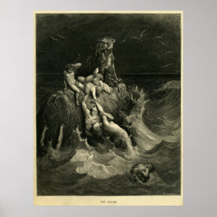 Die Deluge von Gustave Dore auf der Basis von Noah Poster