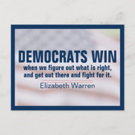 Die Demokraten gewinnen die Gewissheit, was für si Postkarte