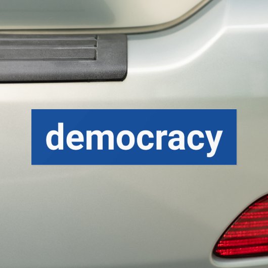 Die Demokratie, der einfache minimalistische Text Autoaufkleber (Auf Auto)