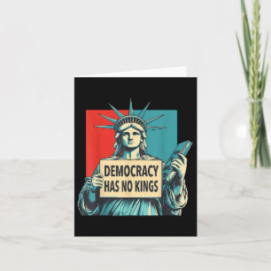 Die Demokratie hat keine Könige 4. Juli Statue von Karte