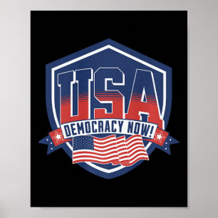 Die Demokratie wählt jetzt Kamala Harris 2024 Demo Poster