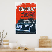 Die Demokratie wird aufhören (24x36) Poster (Küche)