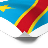 Die Demokratische Republik Kongo Flag Poster Print (Ecke)
