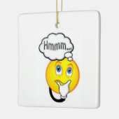 **DIE DENKENDE EMOJI*** CHRISTMAS-ORNATION KERAMIKORNAMENT (Links)