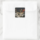 Die Deposition 2 Quadratischer Aufkleber (Tasche)