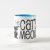 Die Der Meow-Kaffee-Tasse der Katze Zweifarbige Tasse (Mittel)