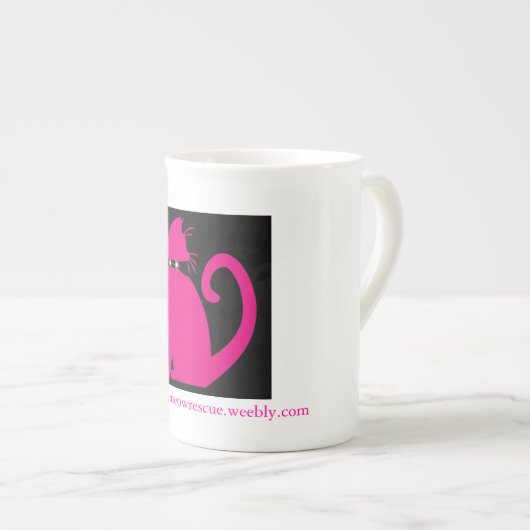 Die Der Meow-Rettungs-"Rosa-Katzen-" Tasse der (Vorderseite Rechts)