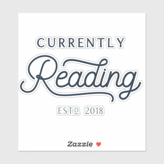 Die derzeit lesende Auto- oder Laptop-Decke Aufkleber (Blatt)