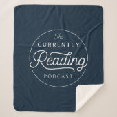 Die derzeit lesende Sherpa-Throw - Marine Sherpadecke (Vorderseite)