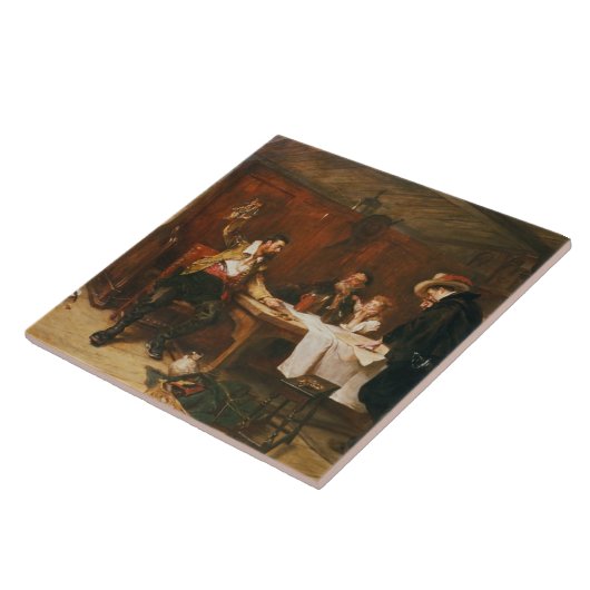 Die des Buccaneers Geschichte (Öl auf Leinwand) Fliese (Seite)