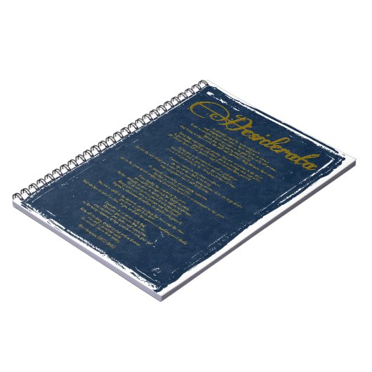 Die Desiderata "Desired Things" Notizblock (Linke Seite)