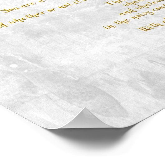 Die Desiderata "Desired Things" Poster (Ecke)